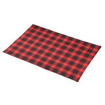 Vintage Cunningham Clan Tartan Red Black