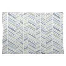 Watercolor Herringbone, Sage Green, Slate Blue
