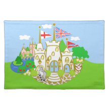Castelo azul Placemat 20" de Hereford x 14"
