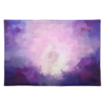 Lugar-esteiras roxas abstratas 20" x 14"