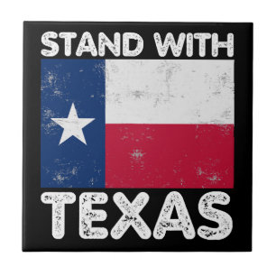 Suporte para Texas I Stand com Texas Texan Flag