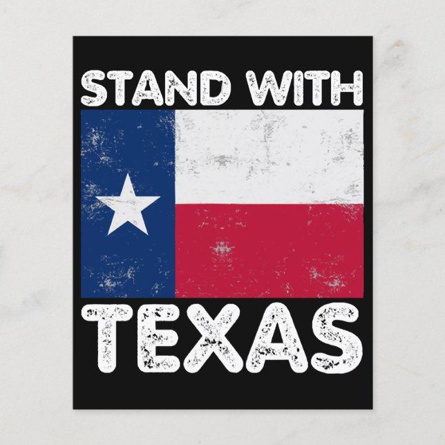 Suporte para Texas I Stand com Texas Texan Flag (Frente)