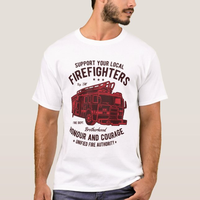 Suportem a camisa masculina do Fogo (Frente)