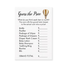 Suposição Dourado do balão de ar quente os cartões