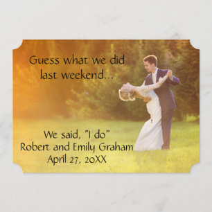 Suposição o que nós fizemos o anúncio do casamento