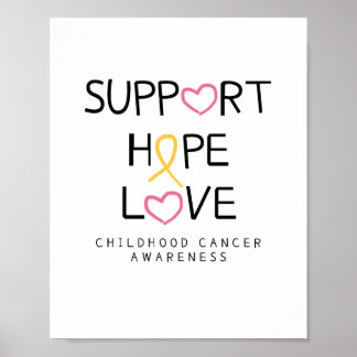support.hope.love cancer e Impressões do Poster