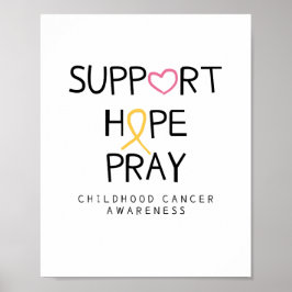 support.hope.rezar. Posters e Impressões do cancer