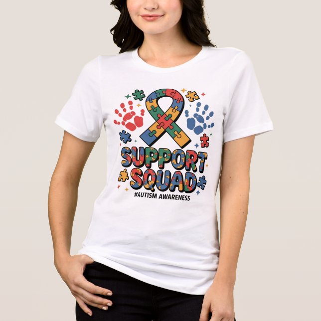 Support Squad Autism Awareness Autistic Boy Teens  (Frente)