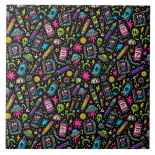 Suprimentos de Arte de Grafite Neon & Padrão de Ca