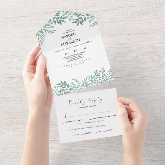 Suprimentos de Convite de casamento Eucalyptus Rus (Tearaway)