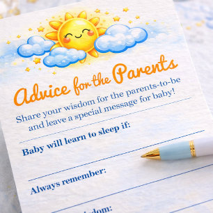 Suprimentos para festa de baby shower com conselho