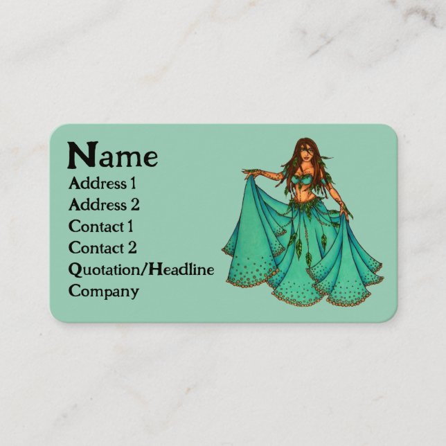 Sura Belly Dancer Cartões de visitas (Frente)