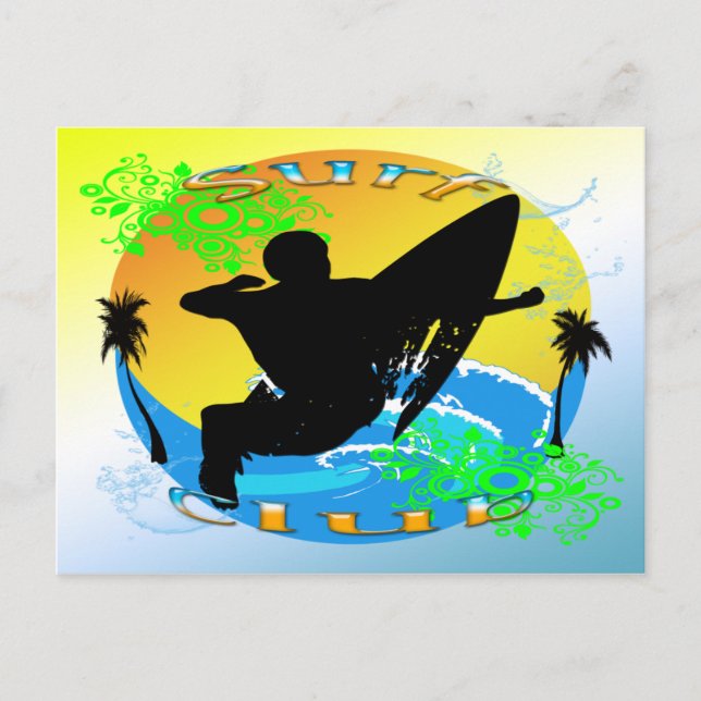 Surf Club - Cartão postal Surfer (Frente)