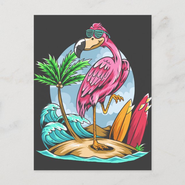 Surf como um Mingo! Cartão Postal (Frente)