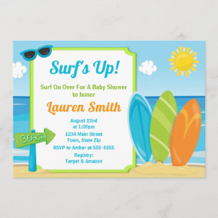 Surf Conselho Convite para Surfer Boy