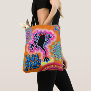 Surf de Boho Quente-Sapo Psicodélico Saco Tote lar