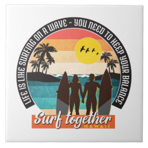 Surf junto - Mantenha o equilíbrio