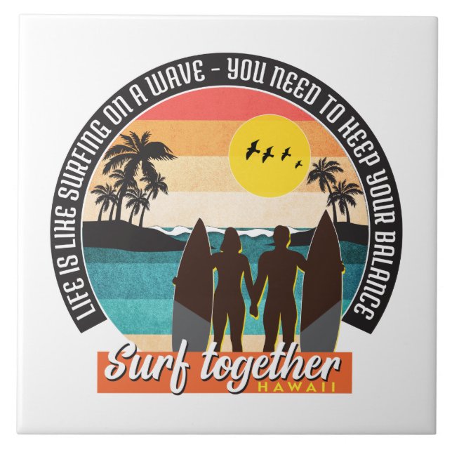 Surf junto - Mantenha o equilíbrio (Frente)