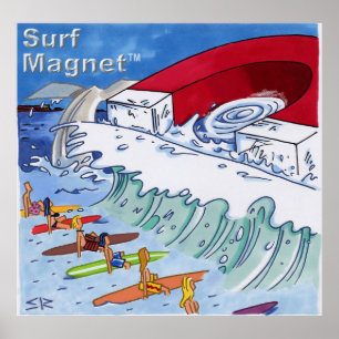 Surf Magnet valor de matê poster