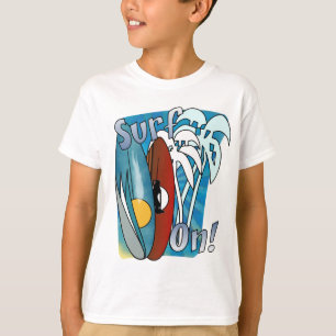 Surf na camisa dos miúdos T