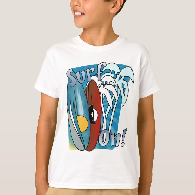 Surf na camisa dos miúdos T (Frente)