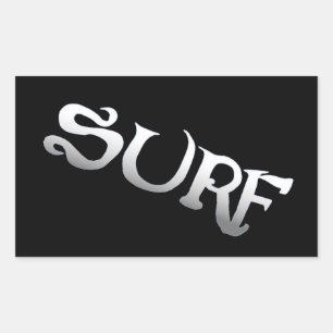 Surf retângulo grande preto adesivos grandes