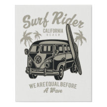 Surf Rider California Beach Canvas