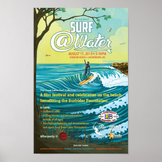 Surf @Water Poster - 11" x 17"