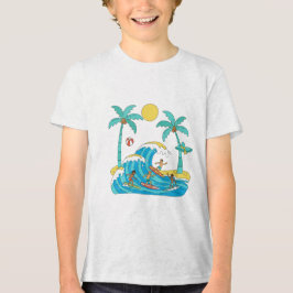 Surf & Waves – Camiseta de Menino de Praia de Dese