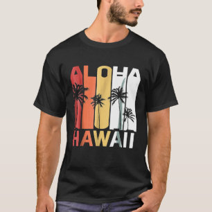 Surfando Aloha Hawaii T Camisa Retro Surfer Tee Bi