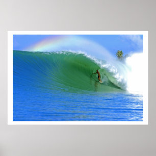 Surfando o poster perfeito da onda