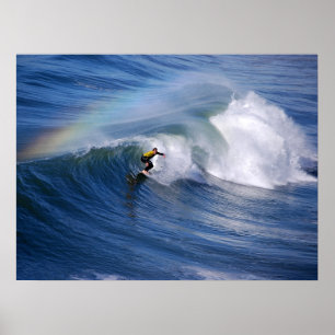 Surfando Sob Um Arco-íris Impressão 24 x 18