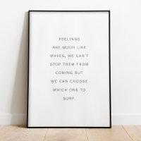Surfar nas ondas - poster de citação inspiradora