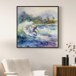 Surfe Na North Shore Oahu Hawaii Art Impressão<br><div class="desc">Surfando na obra de arte original da North Shore de Oahu Hawaii,  de Nicole.</div>