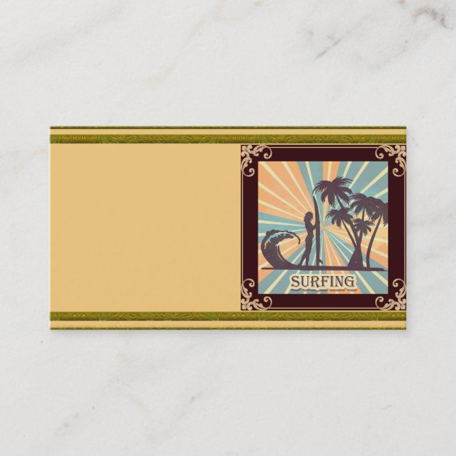 Surfer Girl Cartão de visita (Frente)