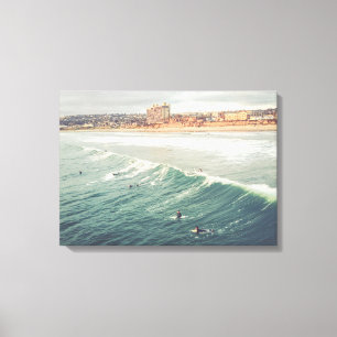 Surfer Wall Art, Pacific Beach San Diego Canvas