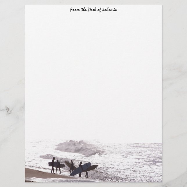 Surfers Beach Personalizado Letterhead (Frente)