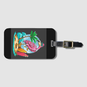 Surfin Flamingo! Tag de Bagagem
