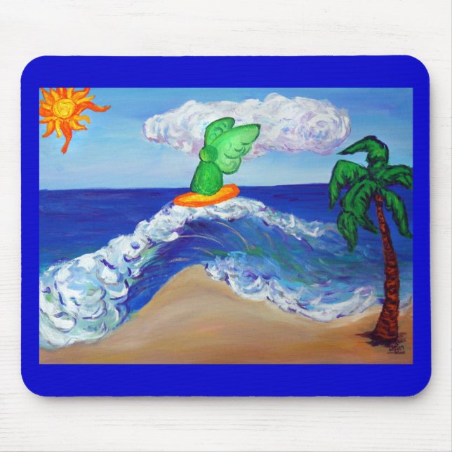 Surfing Angel Raphael Mousepad (Frente)