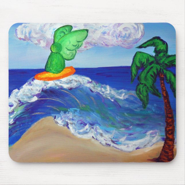 Surfing Angel Raphael Mousepad (Frente)