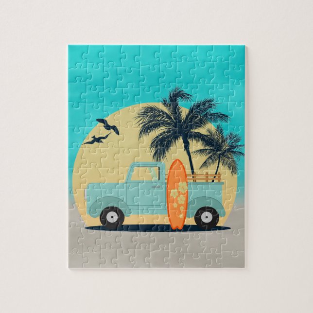 Surfing Retro Jigsera Quebra-cabeça (Vertical)