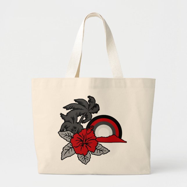 Surfing Safari Vintage Bolsa de praia do Havaí (Frente)