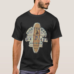 Surfing San Diego Vintage - Camiseta Tronco Distan