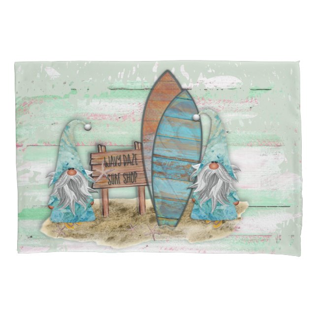 Surfing tropical Watercolor Beach Gnomos (Frente)