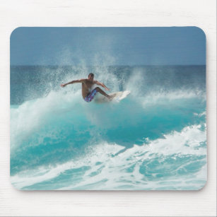 Surfista em um mousepad grande da onda