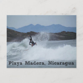 Surfista Playa cartão de Madera, Nicarágua