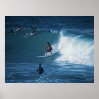 Surfistas de Poster Rainbow Bay Austrália