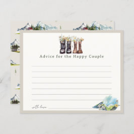 Surgindo Boot Casais Cartões de Conselhos de Chá