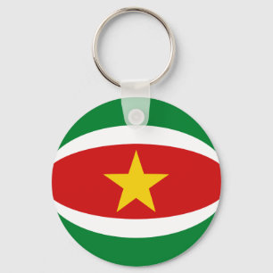 Suriname Fisheye Flag Chaveiro