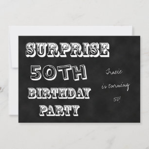 Surpreenda o 50th quadro do convite de aniversári